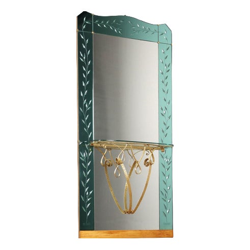 Mirror with Console For Sale