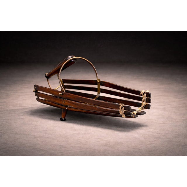 Brown 1960s Wine Holder in Rosewood & Metal, Unknown For Sale - Image 8 of 8