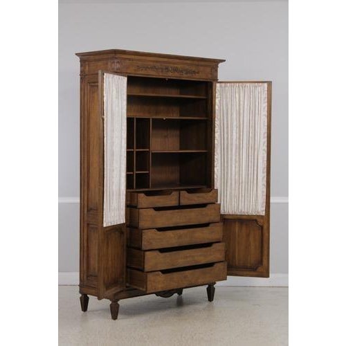 Age: Approx: 40 Years Old Details: Factory Distressed Adjustable Shelves Dovetailed Drawer Construction Fine Carved...