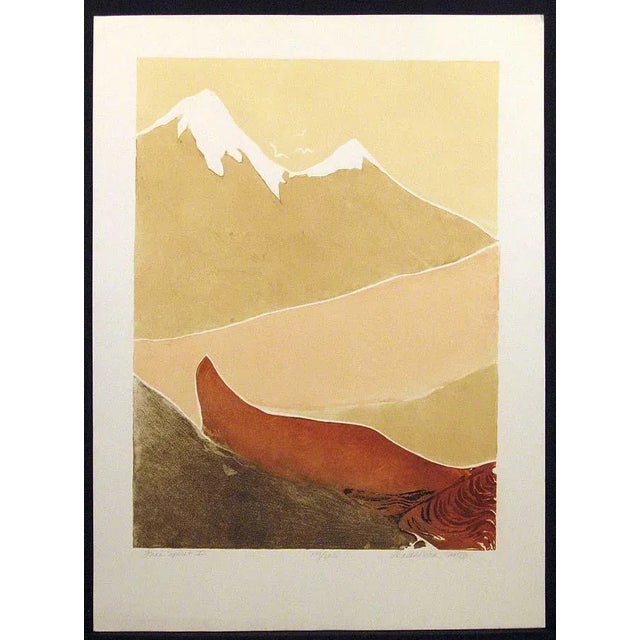 "Free Spirit I" unframed limited edition intaglio etching by Lin Carte Anderson. Pencil signed, dated, titled and numbered...