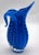 1980s Vintage Cobalt Murano Style Swirl Vase or Pitcher For Sale - Image 5 of 8