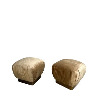 Soufflé Poufs by Marge Carson - a Pair For Sale