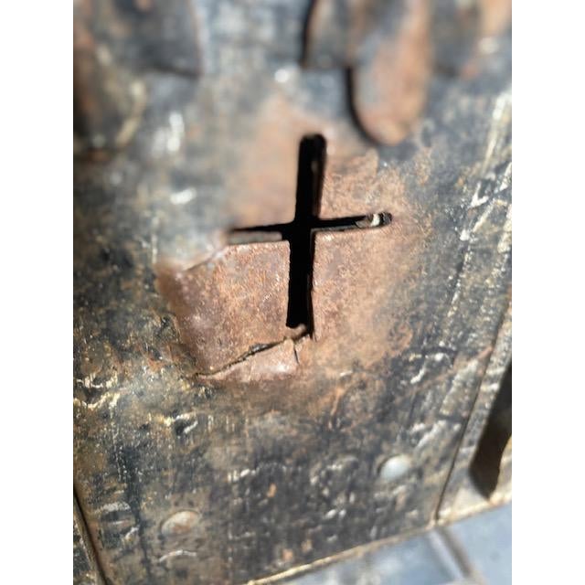 Ebony Religious Architectural Salvage 19th French Catholic Devotional Altar Candle Stand With Coin Donation Box For Sale - Image 8 of 12