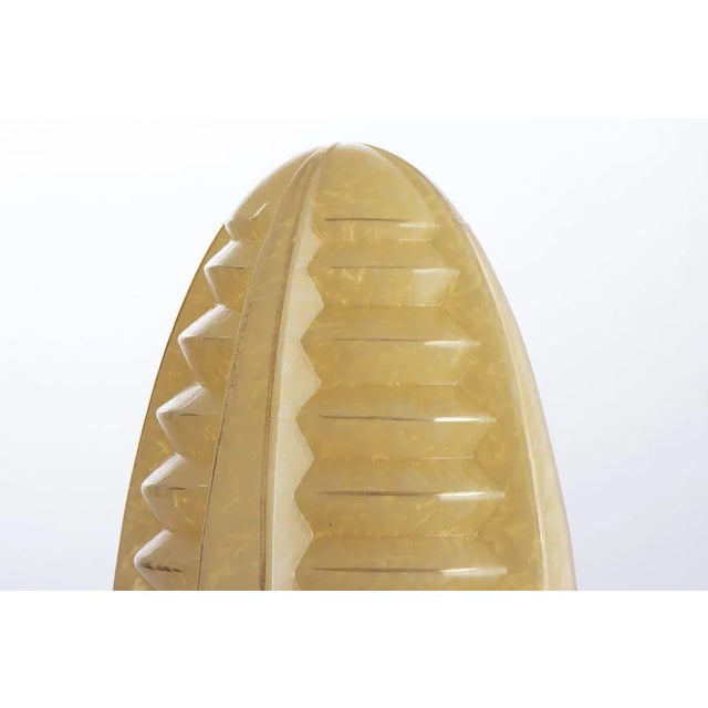 Art Deco British Table Lamp with Mottled Glass Shade, 1930s For Sale - Image 4 of 10