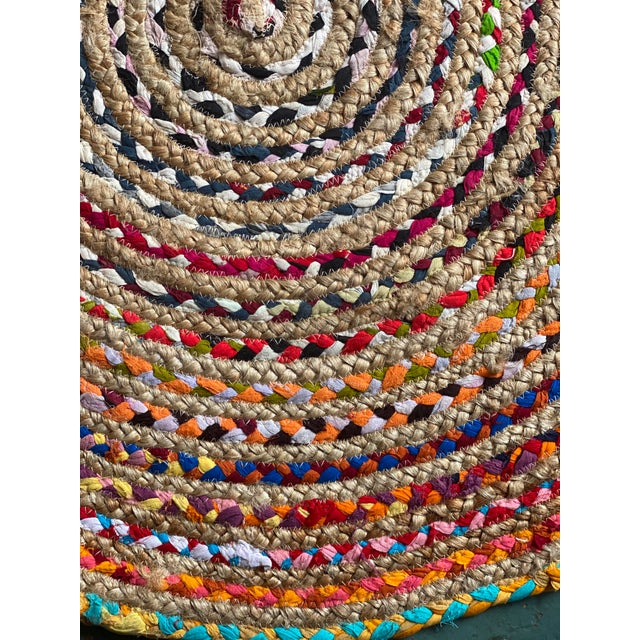 Handmade Braided Recycled Cotton & Jute Rug 6' X 6' Chairish