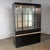 Marvelous vintage Postmodern by Millennium for Ashley Furniture black lacquered China or display cabinet composed of 2...