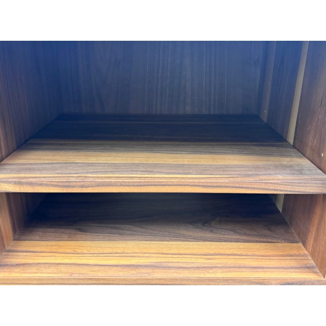 Room & Board Linear Walnut Media Cabinet For Sale - Image 10 of 12