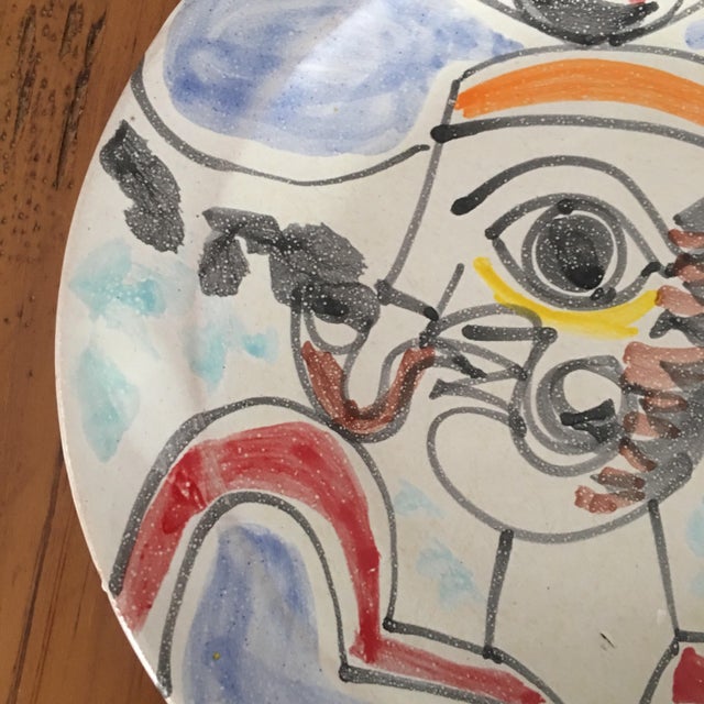 DeSimone DeSimone Italian 10" Mid-Century Pottery Charger Plate For Sale - Image 4 of 8