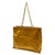 2000s Vintage Satin Yellow and Brass Chain Tote Bag by Prada For Sale - Image 12 of 16