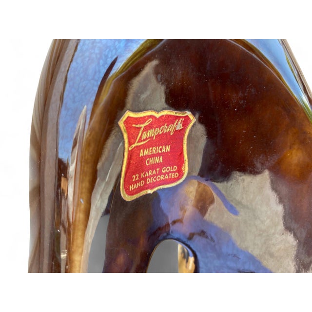 1950s Asian Ceramic Table Lamps With 22k Gold by Lampcrafts - a Pair For Sale In Columbia, SC - Image 6 of 9