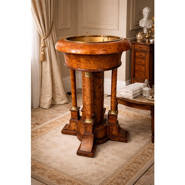 Elegant architectural jardinière designed by maison rémy, paris, dated 1986 (original invoice preserved). this striking...