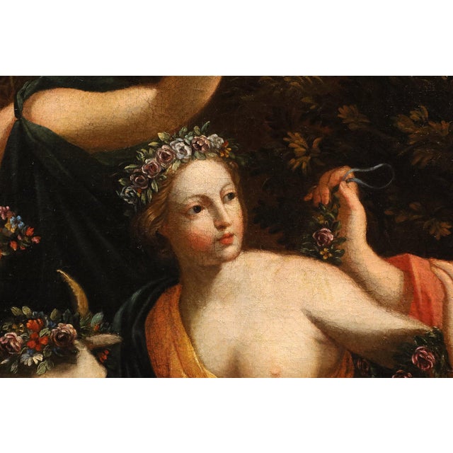 Follower of Simon Vouet, Nude The Rape of Europa, 18th Century Oil Painting on Canvas, Framed For Sale - Image 6 of 16
