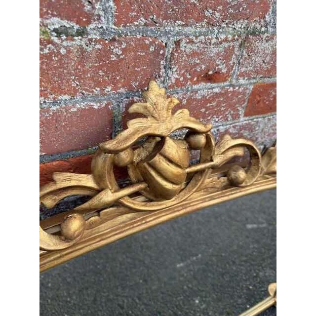 Antique English Arched Top Gilt Overmantle Mirror, 19th Century For Sale - Image 4 of 7