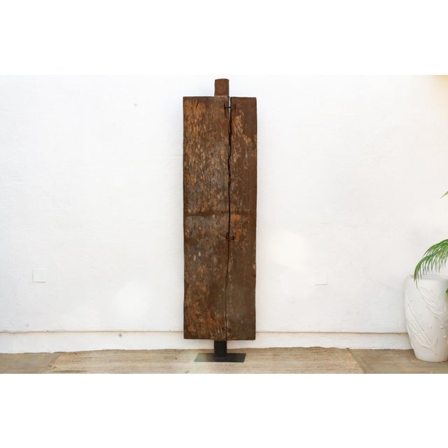 Wood Very Tall 91" Tribal African Door For Sale - Image 7 of 8
