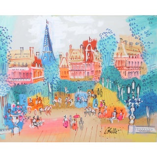 Eiffel Tower, Charles Cobelle Acrylic on Canvas Painting For Sale