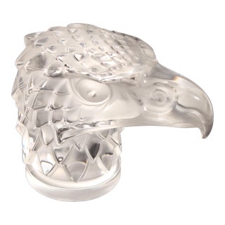 Lalique Glass Eagle Form Paper Weight For Sale