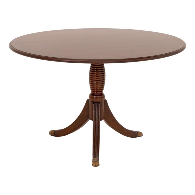George III Style Mahogany Pedestal Dining Table For Sale