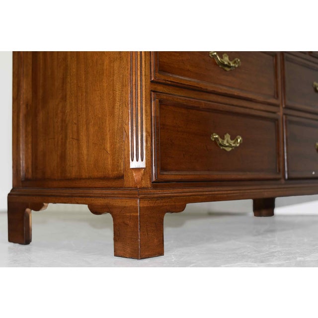 Mid Century Georgian Chippendale Lowboy by Davis Furniture of Nashville Tn For Sale - Image 11 of 14