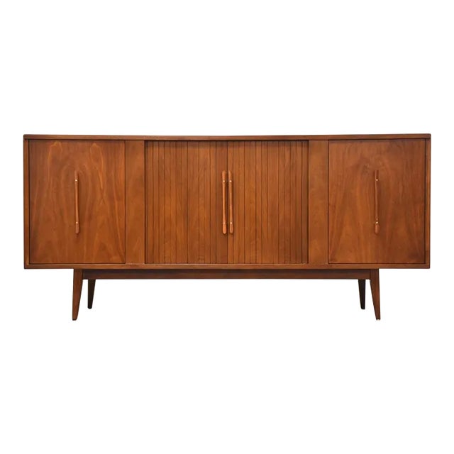 Mid Century Walnut Credenza For Sale