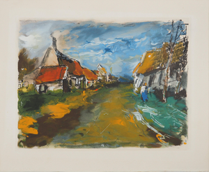 Maurice De Vlaminck, Left Bank, Hamlets of Rueil-la-gadelière, Original Engraving
