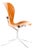 Mid Century Vintage Space Age Ion Chair — Gideon Kramer Attributed — Orange Fiberglass For Sale
