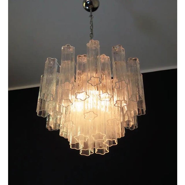 Murano Glass Chandelier, 36 Glass Clean Tube For Sale In Los Angeles - Image 6 of 6