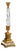Italian Rock Crystal Candlestick With 24k Gold-Plated Bronze For Sale
