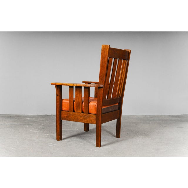 Art Nouveau Chair in Oak For Sale - Image 5 of 18