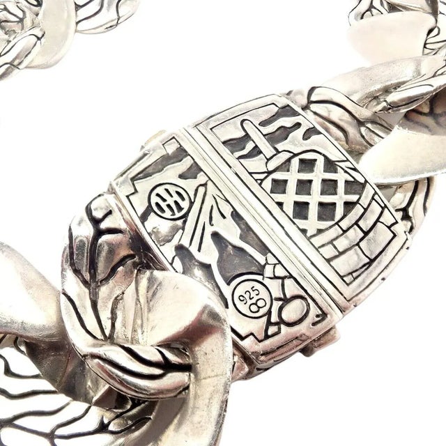 John Hardy Silver Blue Topaz Iolite Kali Lava Large Necklace For Sale - Image 4 of 9