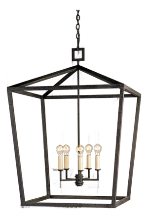 Currey & Company Denison Grande Black Lantern