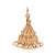 Modern 1950s Espana Fan Charm, 14k Yellow Gold, Length 1 In For Sale - Image 3 of 5