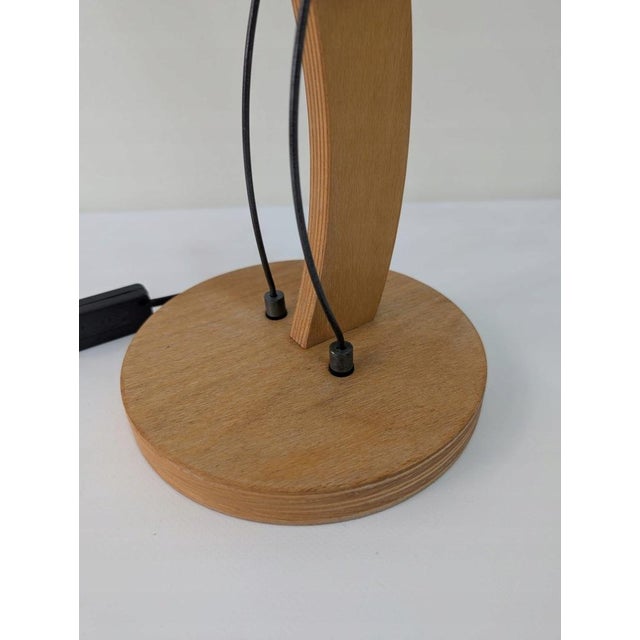 Vintage Table Lamp in Plywood For Sale - Image 6 of 9