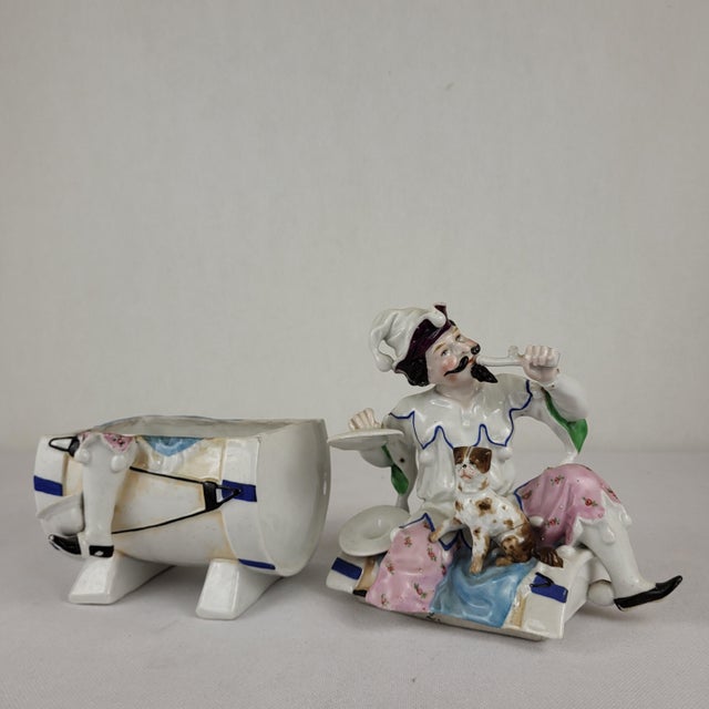 Blue 19th Century Porcelain Tobacco Pot, Paris, 1890s For Sale - Image 8 of 10