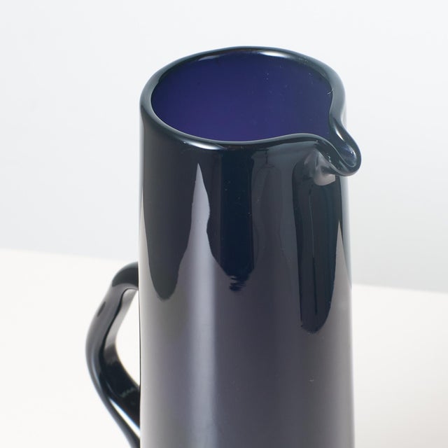 Sapphire Blue Water Pitcher by Per Lutken For Sale In San Francisco - Image 6 of 8
