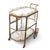 Mid-Century French Tea Cart, Brass and Glass, Hollywood Regency Style For Sale - Image 4 of 6
