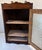 Brown Antique Primitive Wall Cabinet With Patterned Glass Door For Sale - Image 8 of 11