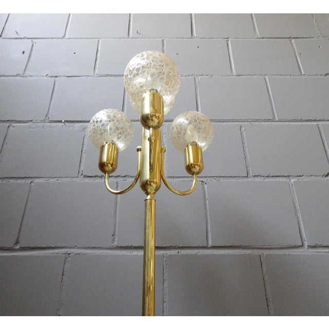 1970s Mid-Century Golden Floor Lamp from Sölken Leuchten For Sale - Image 5 of 11