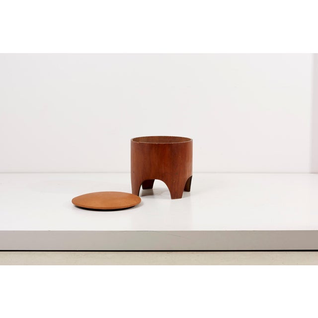 Glass Stool with Hidden Storage Compartment by Henry P, 1950s For Sale - Image 3 of 7