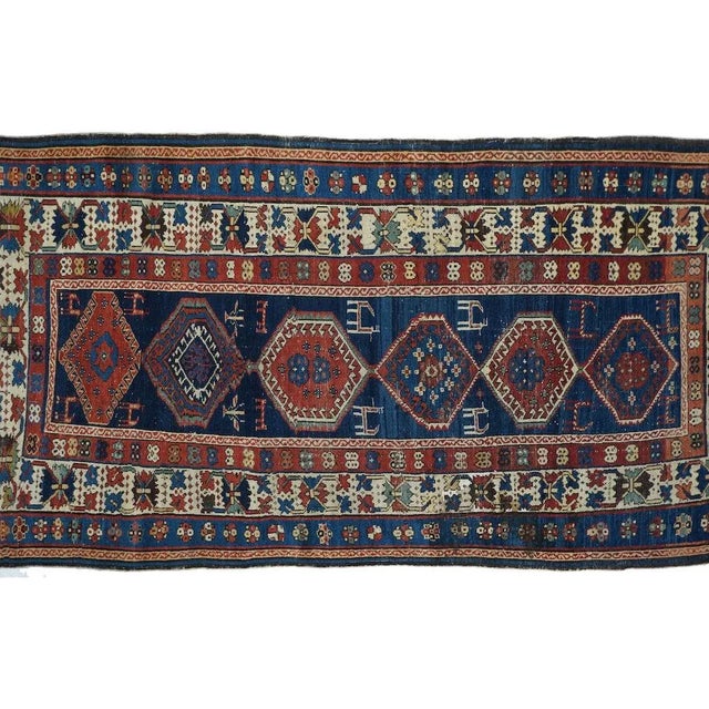 Late 18th Century Antique Shirvan Rug 3'9'' X 7'3'' For Sale - Image 5 of 12