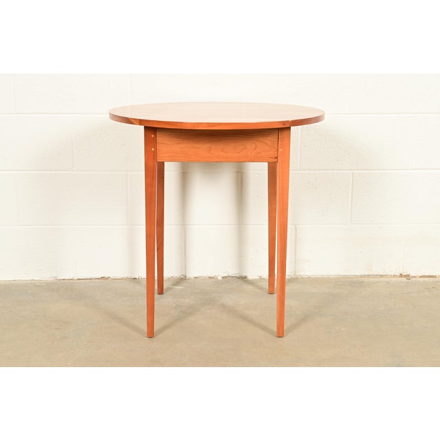 Harden Furniture Harden Furniture Arts and Crafts Shaker Solid Cherry Wood Occasional Side Table or Tea Table For Sale - Image 4 of 11