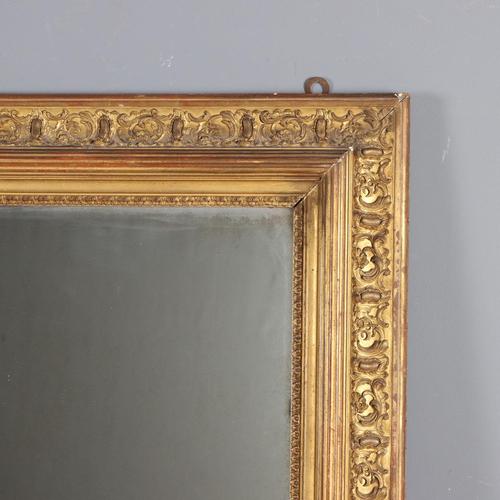 Carved and Gilded Wooden and Pastiglia Mirror For Sale - Image 4 of 11