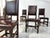 Vintage French Castle Chairs in Brown Leather and Oak, 1960s, Set of 6 For Sale - Image 10 of 18