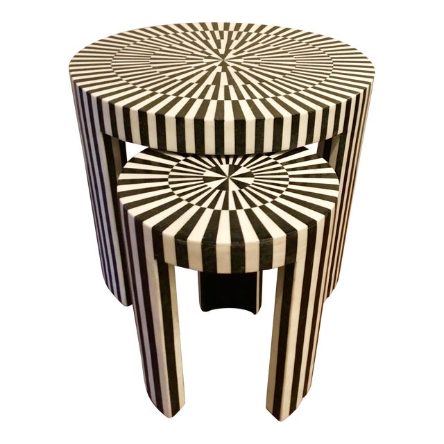 Made Goods Carlotta Stone Nesting Tables Chairish