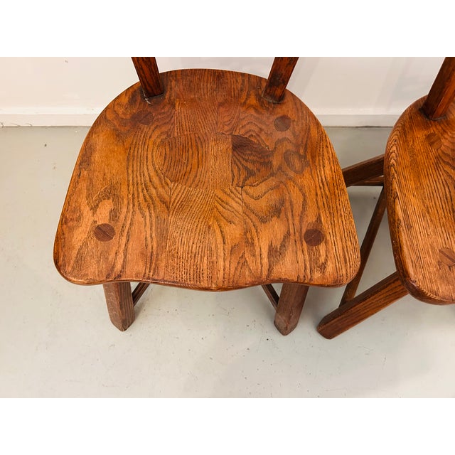 1940s Romweber Viking Oak Equestrian Horse Head Dining Side Chair Trio For Sale - Image 11 of 15