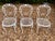 A beautifully intact set of three Woodard Chantilly Rose wrought iron side chairs in all-original condition — a...