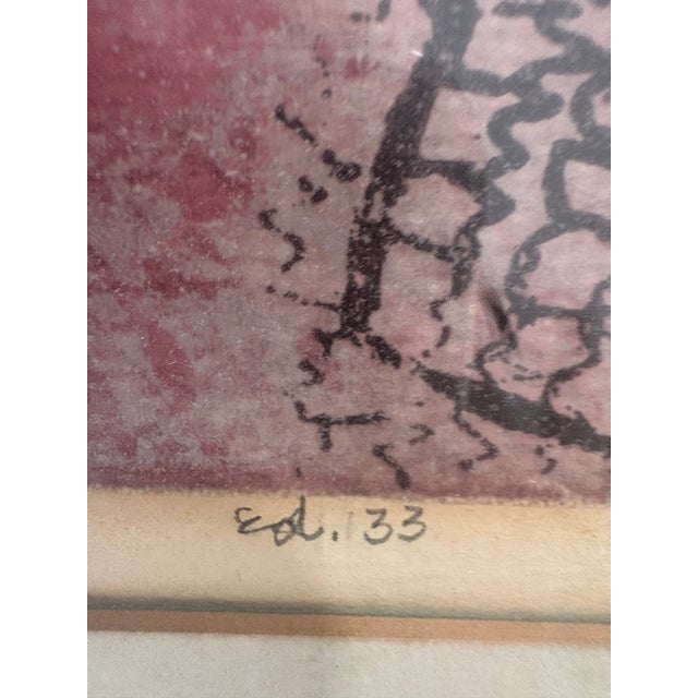 1960s Mid-Century Modern Print of a Woman Signed by Listed Artist For Sale In Miami - Image 6 of 12