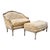 French Louis XvI Style Marquise Loveseat & Ottoman For Sale