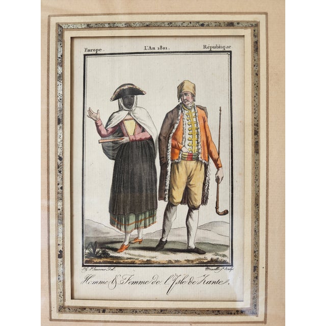 Antique White Set of 4 Antique Jacques Grasset De Saint-Sauveur Hand Colored French Engravings For Sale - Image 8 of 18