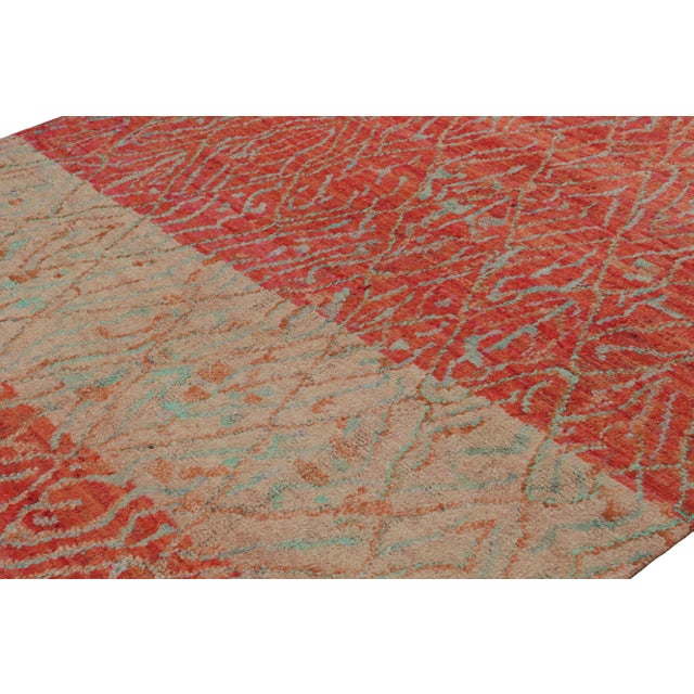 2010s Rug & Kilim’s Moroccan Style Gallery Runner in Red With Geometric Patterns For Sale - Image 5 of 7