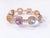 Bochic Capri” Vintage Sapphire & Multi Natural Gem Bangle Set 18K Gold & Silver For Sale - Image 10 of 15